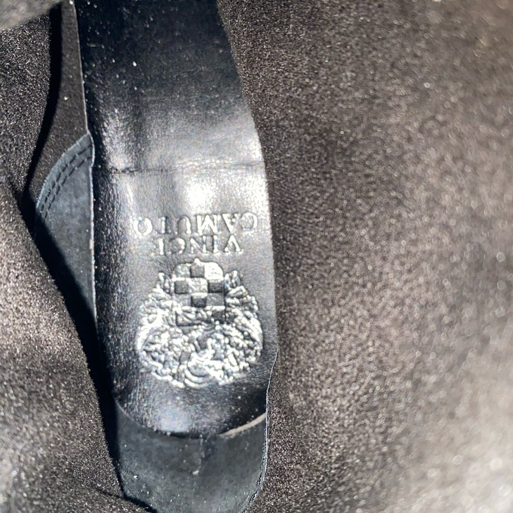 Vince Camuto Distressed Leather Mid Calf Black women’s size 8 🆕 - Picture 7 of 8